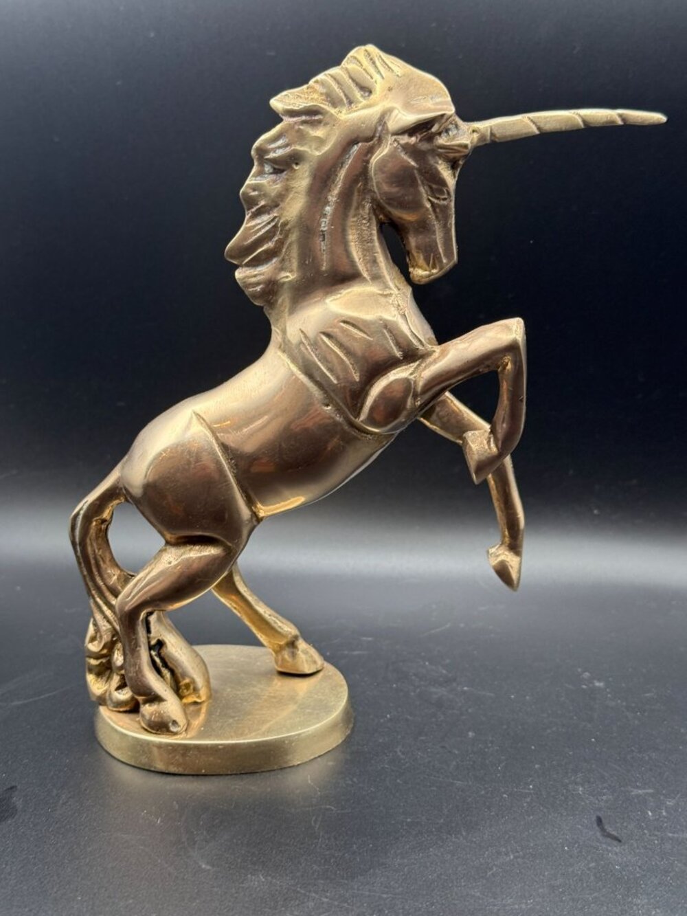 Vintage Solid Brass Unicorn Figurine - Picture 3 of 4